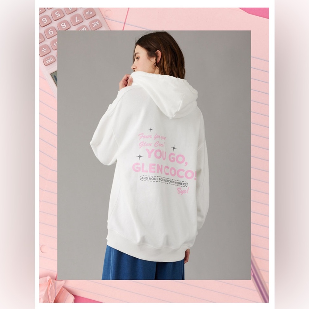 AE x Mean Girls Oversized Zip-Up Glen Coco Hoodie